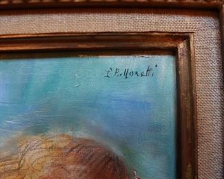 Original artwork, framed on canvas, Lucien Phillipe Moretti