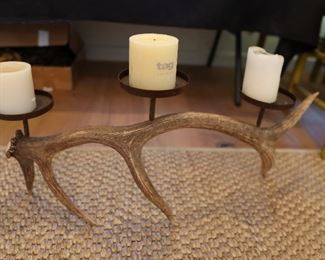 Antler candle holder