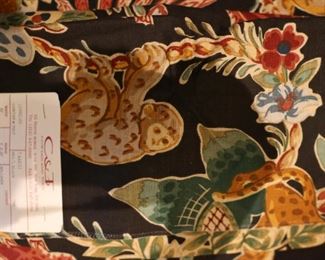 Sectional sofa, Cowtan and Tout jungle print fabric