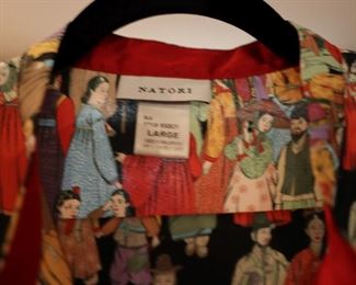 Vintage Natori figural print ensemble