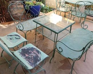 Wrought iron patio furniture