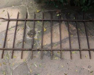 antique wrought iron window grate