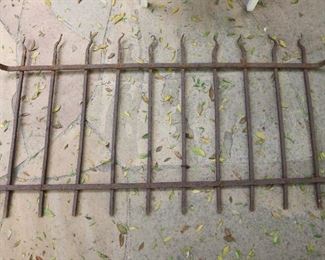 antique wrought iron window grate