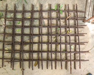 antique wrought iron window grate