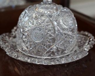 Early 1900;s cheese plate with dome. Looks so much better in person.