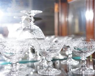 Etched engraved sherbets