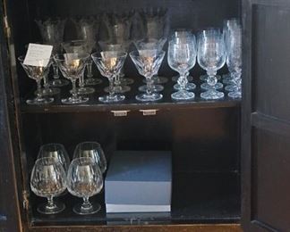 Waterford Brandies, Baccarat cocktails.