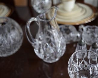 Waterford, small pitcher rose bowls, brandy sniffers, tall wines and more.