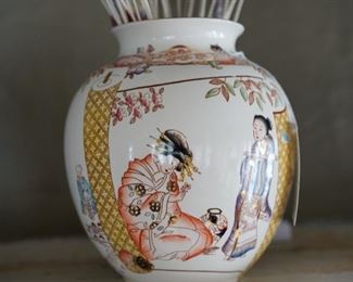 Early English Vase with hand painted Chinese figures