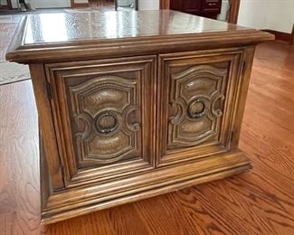 1 of 2 End Tables on wheels, 27" x 27" x 19.5"H,  was $75, NOW $35 for this particular table.