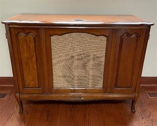 Vintage phonograph console (phonograph not working), 42"W x 17"D x 32"H,was  $140, NOW $100