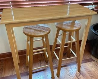 Counter height table w/ 2 stools,  42" x 18"D x 35.5"H,  was $145, NOW $99