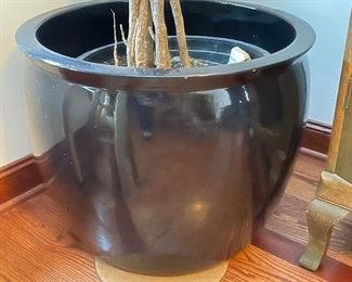 Ceramic black planter, 23" diameter x 19"H,  $38