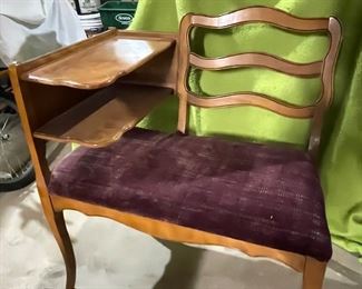 Vintage gossip bench, 29"W x 33"H x 19"D,  $115