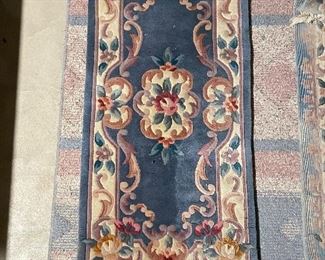 Blue area rug 57" x 23",  $30