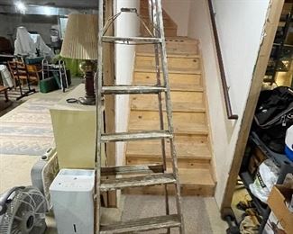 Tall wooden step ladder,  was $30, NOW $20