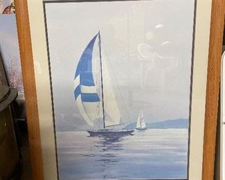 Sailboat #2 framed print, was $20, NOW $10