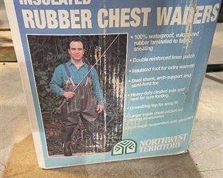 Insulated rubber chest waders,  was $30, NOW $15