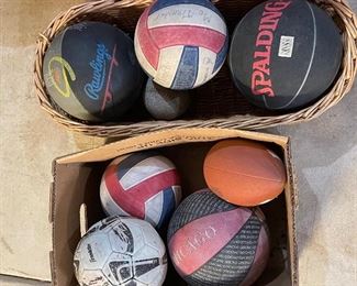 Various balls,  was $5 each, NOW $3 each