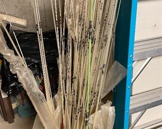 NEW fishing rods, with reals, was $25 each, NOW $15. without reels, was $10 each, NOW $7