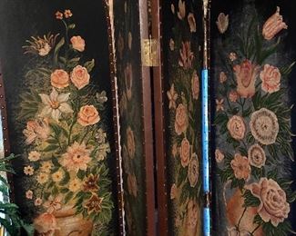 Antique hand-painted screen!