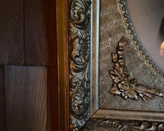 Silver mat in antique frame...