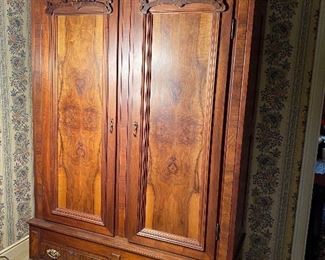 Show stopper!!!  Look at this early Walnut wardrobe!