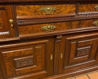 Unusual drawers and doors in this piece!