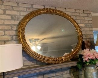 vintage oval mirror, beautiful!