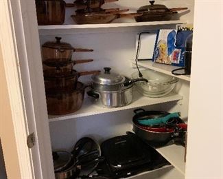 vision ware, pots and pans, small kitchen appliances