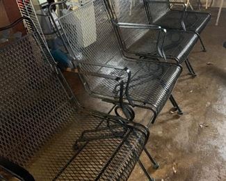 outdoor furniture, wrought iron