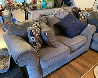 love seat, sofa, pillows