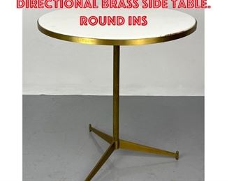 Lot 1202 PAUL McCOBB for DIRECTIONAL Brass Side Table. Round ins