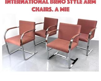 Lot 1219 Set 4 GORDON International BRNO Style Arm Chairs. a MIE