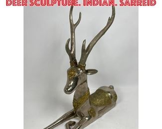 Lot 1222 Two Tone Brass Figural Deer Sculpture. Indian. Sarreid 