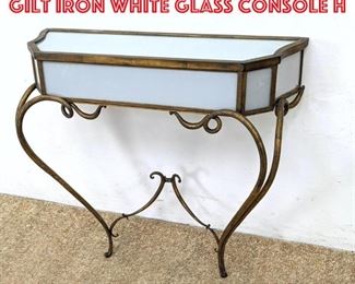 Lot 1226 RENE DROUET attribution Gilt Iron White Glass Console H