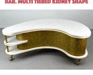 Lot 1233 A.H. Stock Grand server bar. Multi tiered kidney shape 