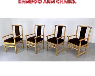 Lot 1237 Set 4 Chrome and Bamboo Arm Chairs. 
