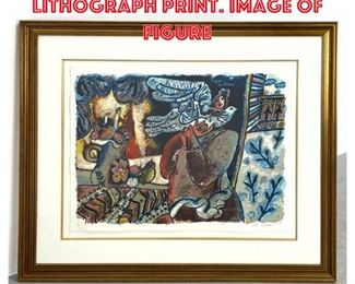 Lot 1248 THEO TOBIASSE Colored Lithograph Print. Image of figure