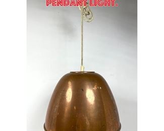 Lot 1254 Copper Dome Hanging Pendant Light. 