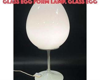 Lot 1271 STEMLITE by DESIGN LINE Glass Egg form Lamp. Glass egg 