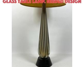 Lot 1274 Tall Italian Murano Art Glass Table Lamp. Reeded design