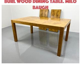Lot 1303 LANE American Modern Burl Wood Dining Table. Milo Baugh