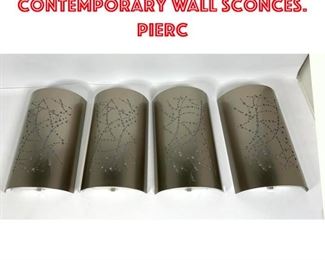 Lot 1306 Set 4 Half Round Metal Contemporary Wall Sconces. Pierc