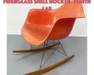 Lot 1313 Early CHARLES EAMES Fiberglass Shell Rocker. Zenith Lab