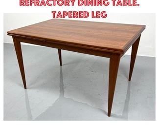 Lot 1328 Danish Modern Teak Refractory Dining Table. Tapered leg