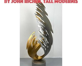 Lot 1361 Stainless Steel Sculpture by John Richen. Tall Modernis