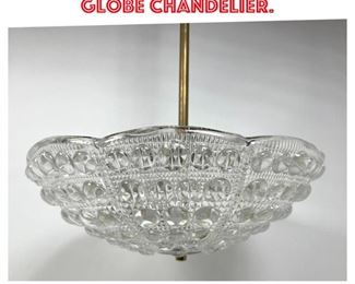 Lot 1365 French Crystal dimpled globe chandelier.
