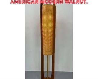 Lot 1373 Modeline Floor Lamp. American Modern Walnut. 