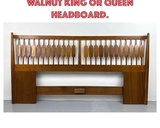 Lot 1377 KIPP STEWART for DREXEL Walnut King or Queen Headboard.